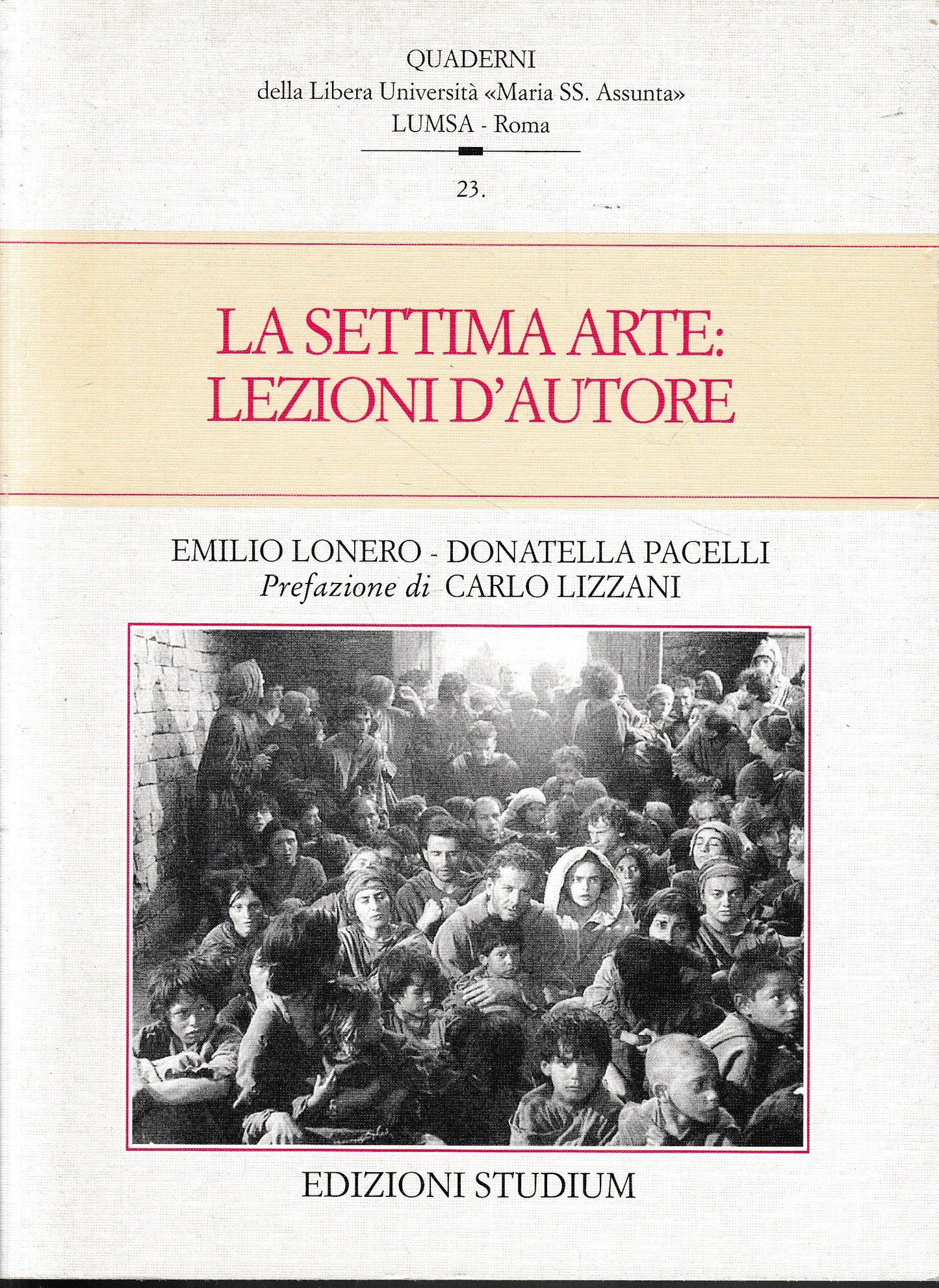 La settima arte: lezioni d'autore - copertina