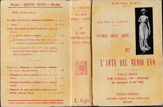 Storia dell'arte. Vol. II° - L'arte del Medio Evo, parte prima. Arte cristiana, neo-orientale ed europea d'oltr'Alpi - copertina