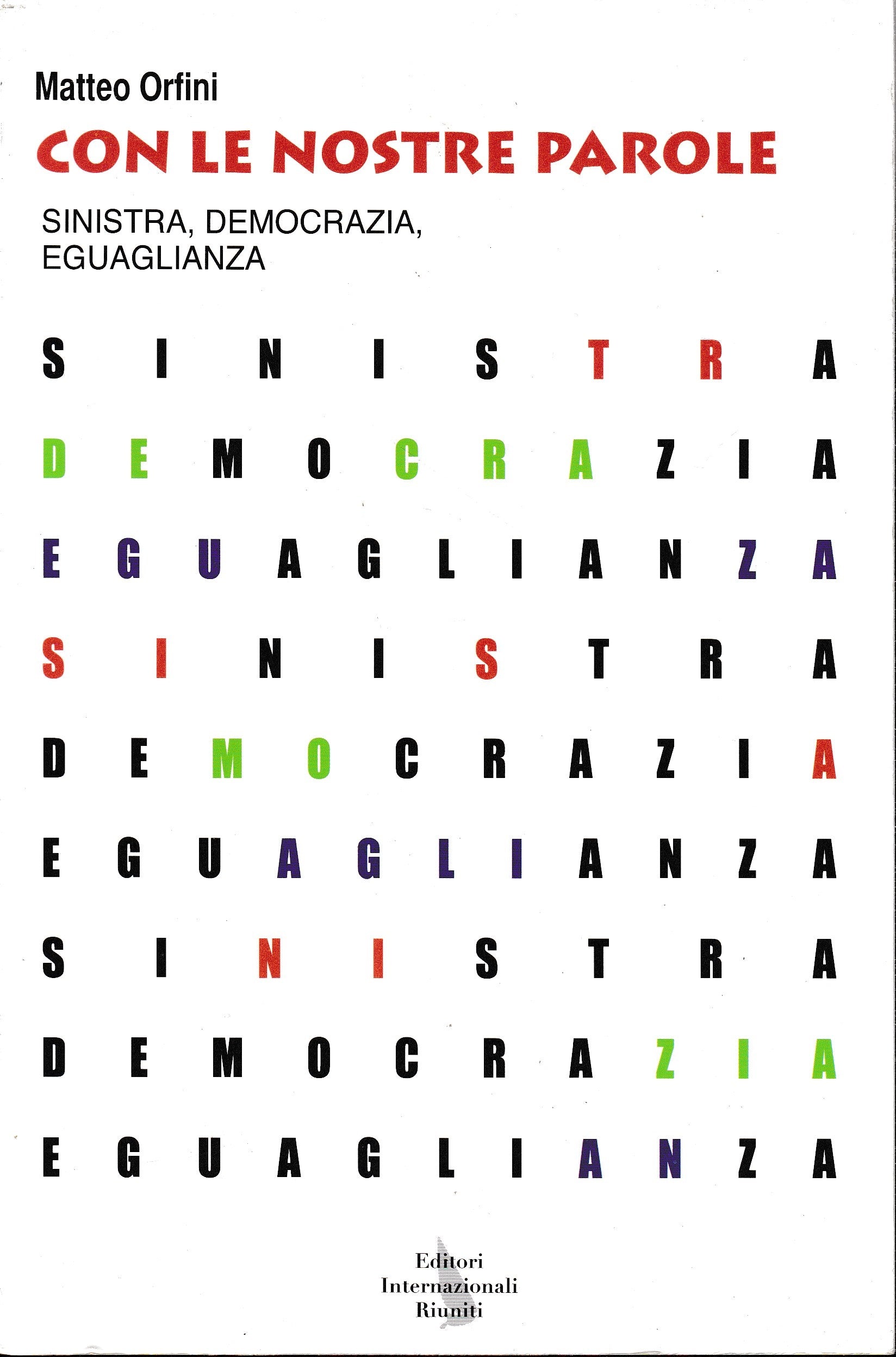 Con le nostre parole. Sinistra, democrazia, eguaglianza - copertina