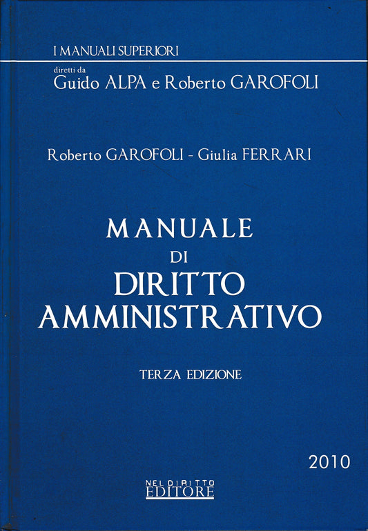 Manuale di diritto amministrativo - copertina