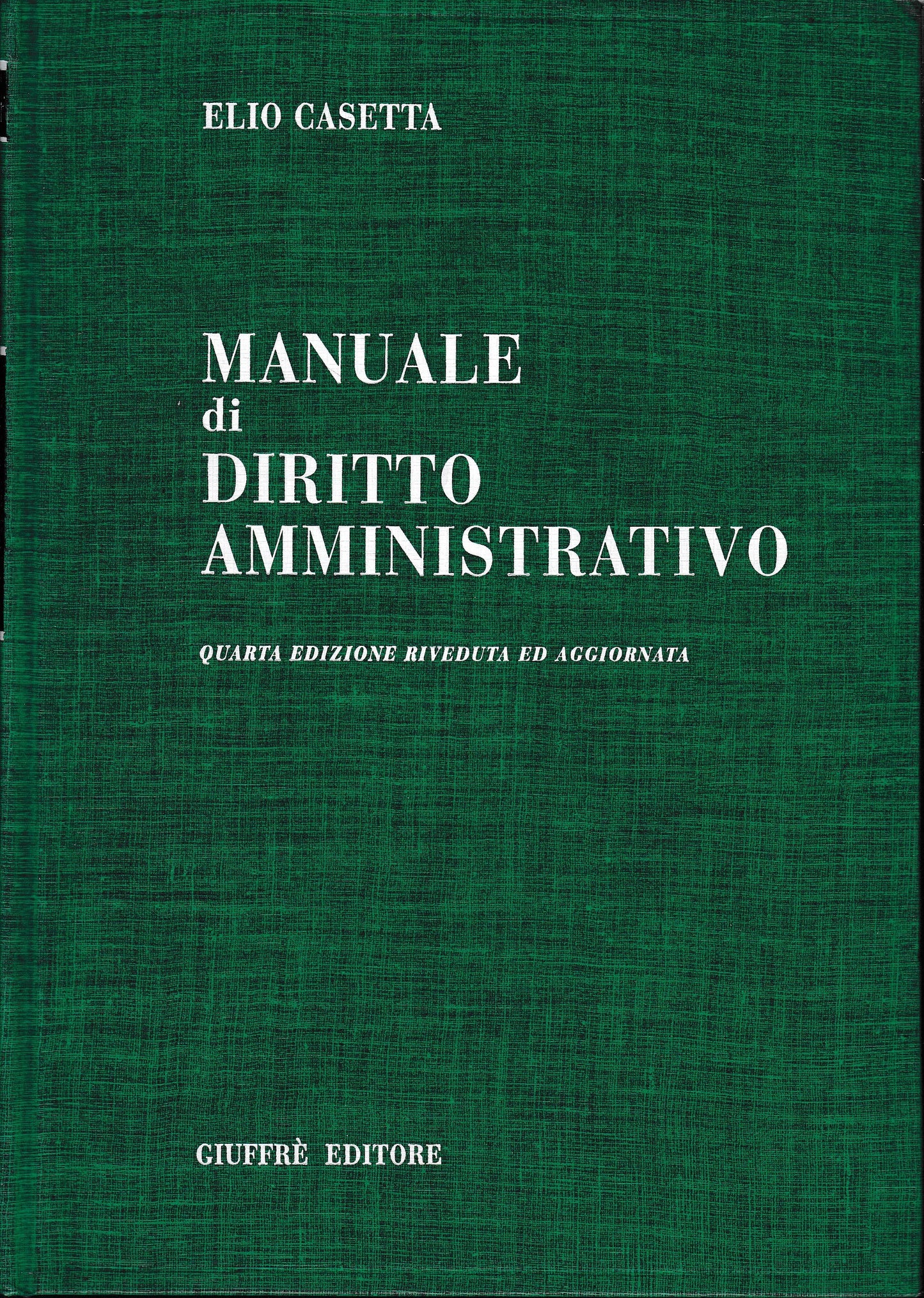 Manuale di Diritto amministrativo - copertina