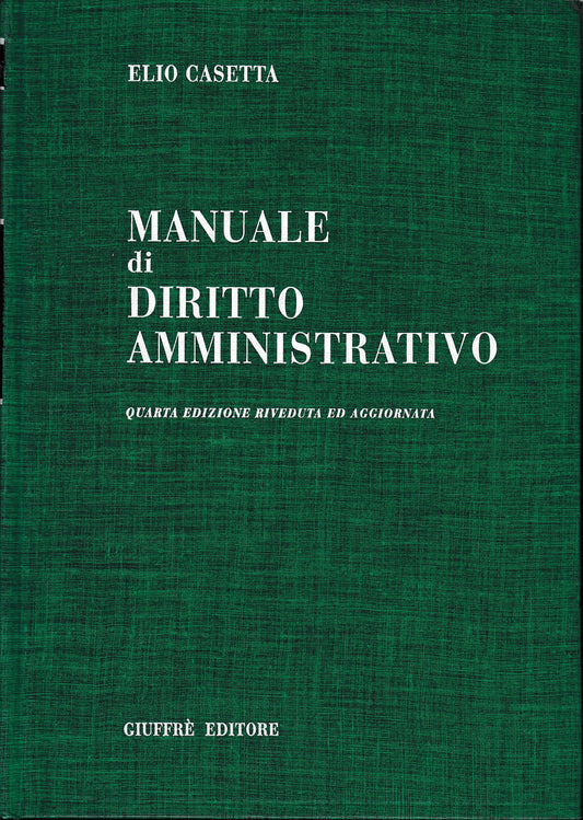 Manuale di Diritto amministrativo - copertina