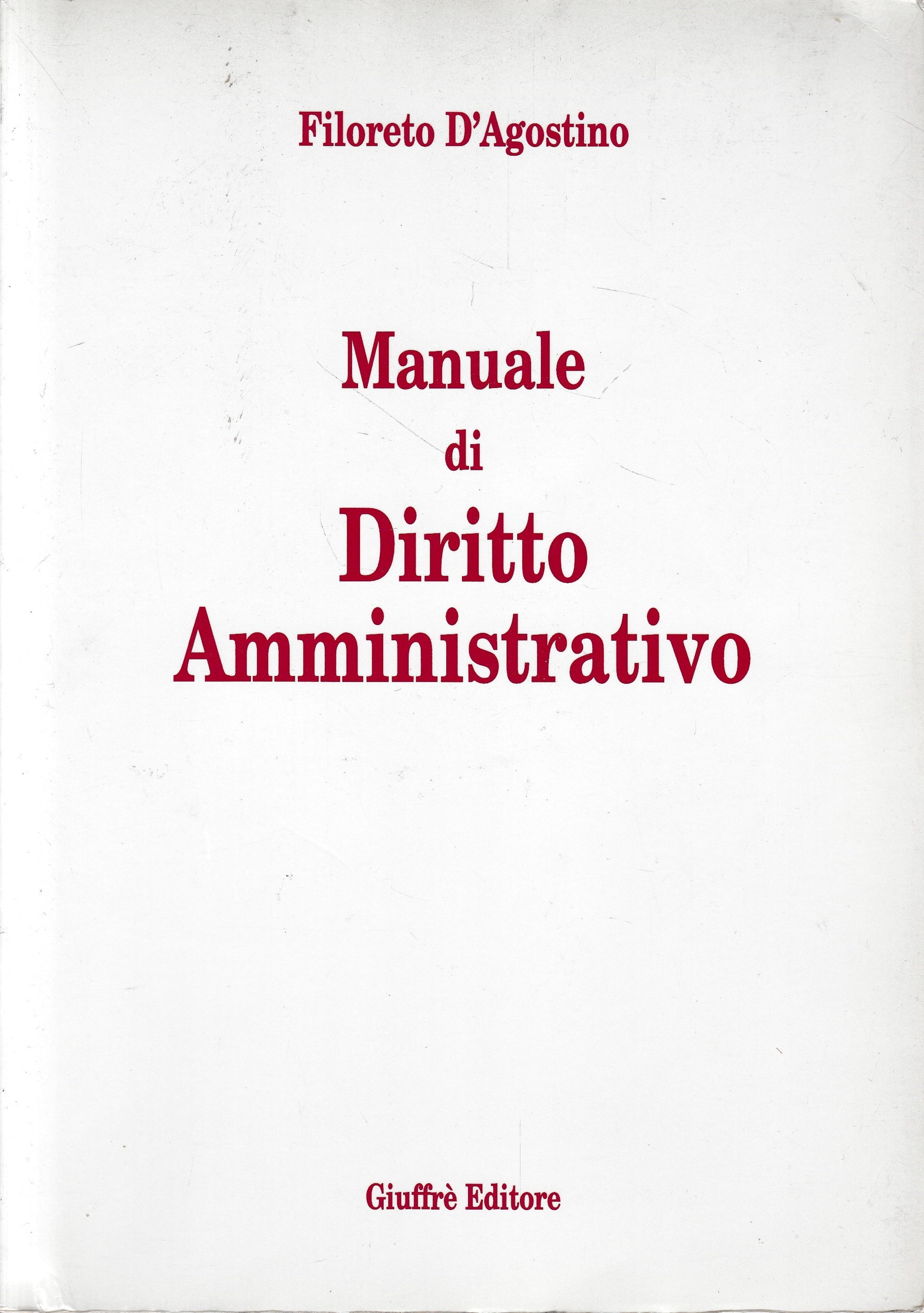 Manuale di diritto amministrativo - copertina