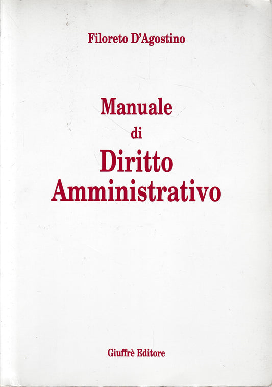 Manuale di diritto amministrativo - copertina