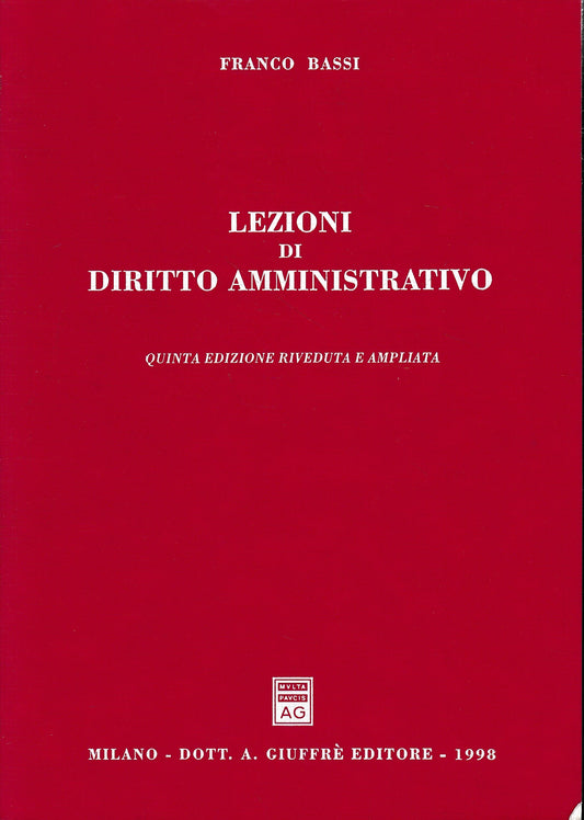 Lezioni di diritto amministrativo - copertina