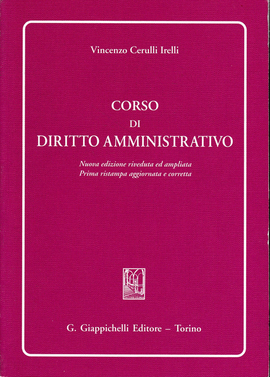 Corso di diritto amministrativo - copertina