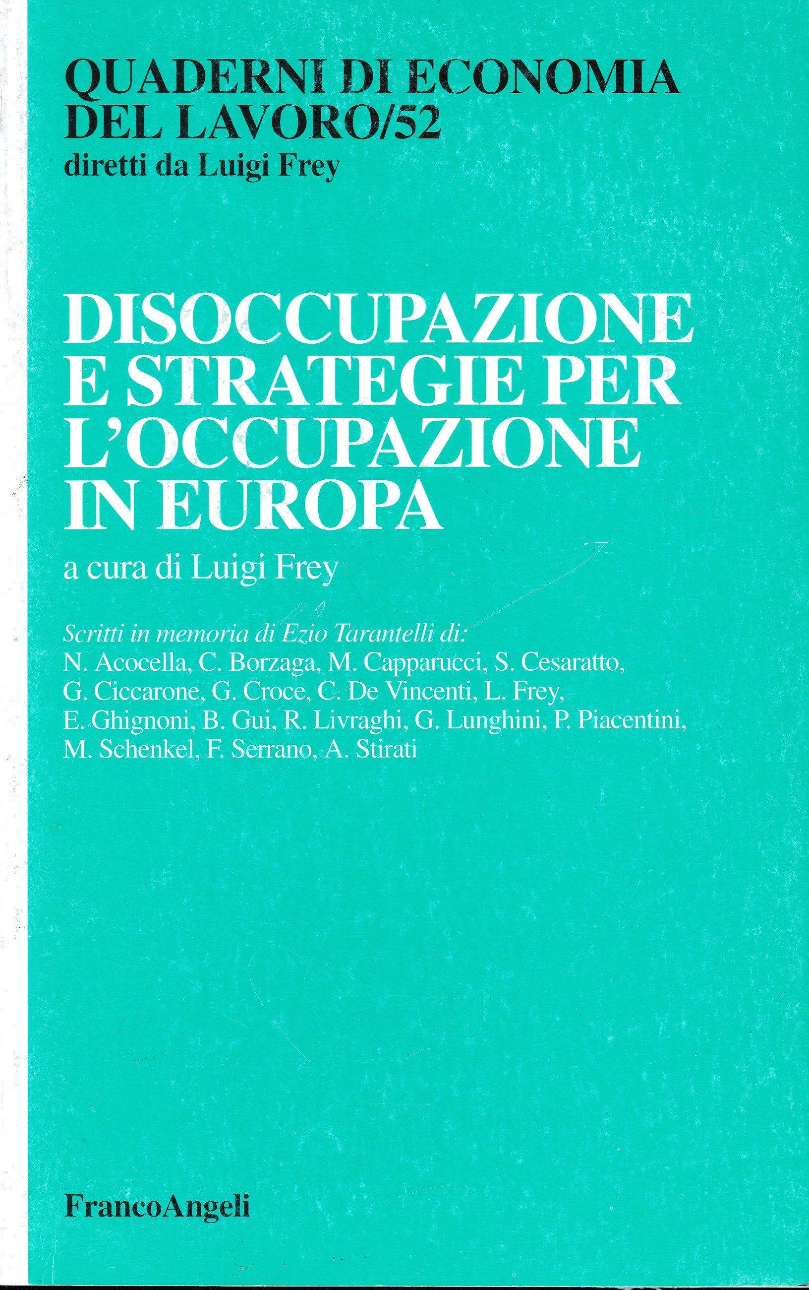 Disoccupazione e strategie per l'occupazione in Europa - copertina