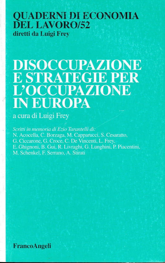 Disoccupazione e strategie per l'occupazione in Europa - copertina