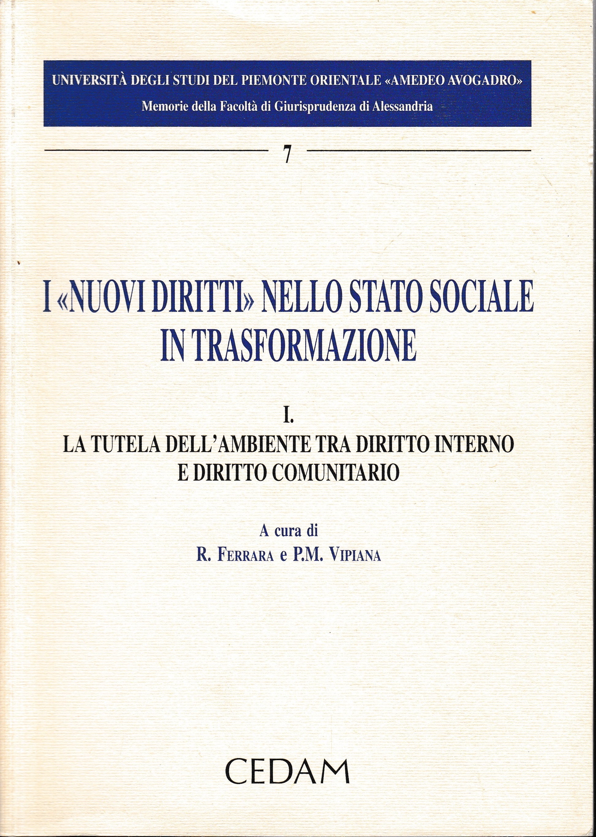 I nuovi diritti nello Stato sociale in trasformazione vol.1 - copertina