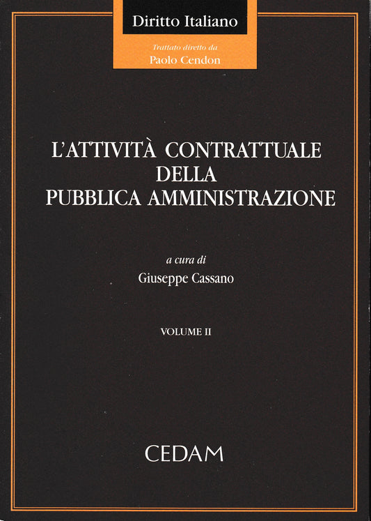 Attività contrattuale della pubblica amministrazione. Volume II° - copertina