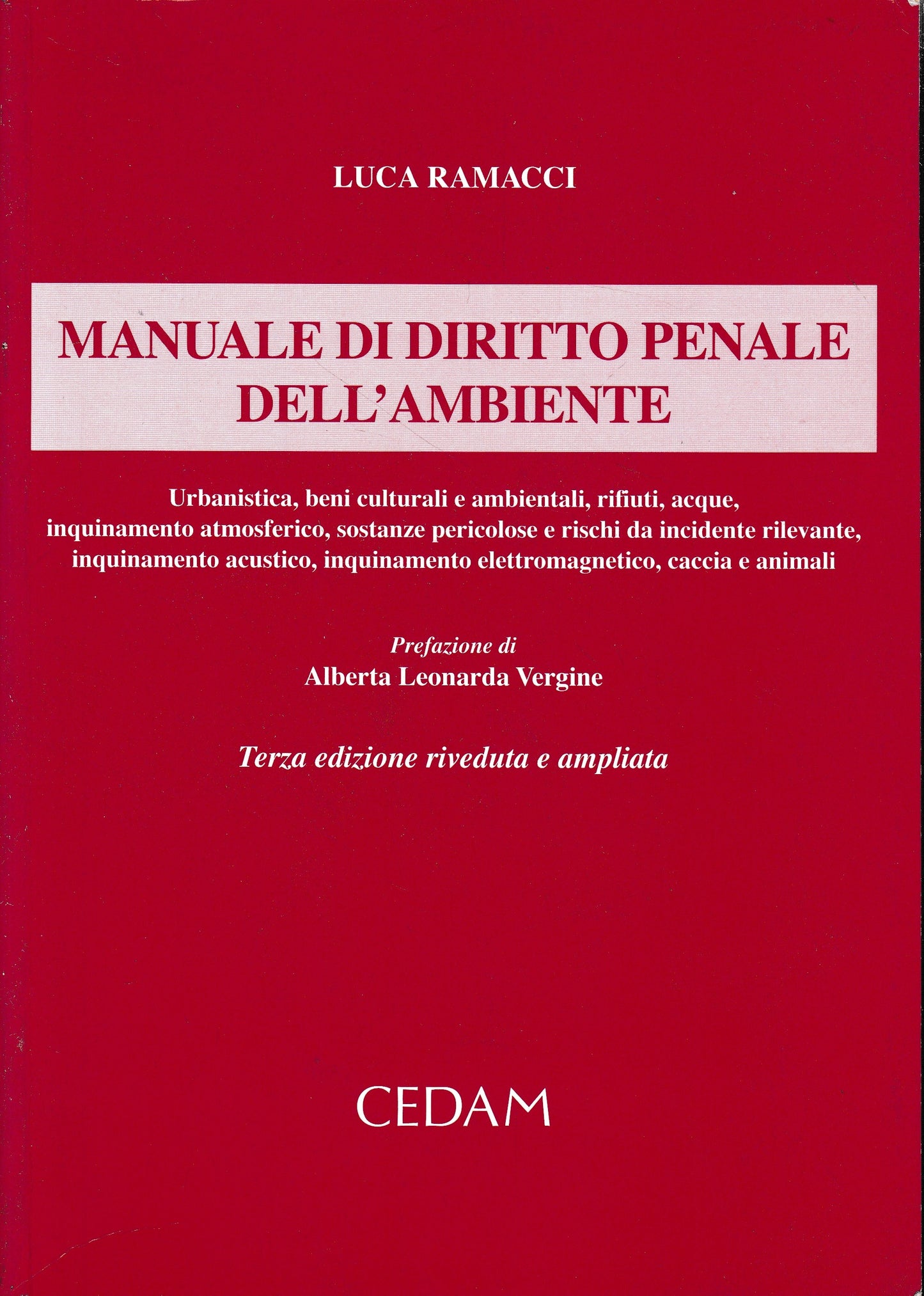 Manuale di diritto penale dell'ambiente - copertina
