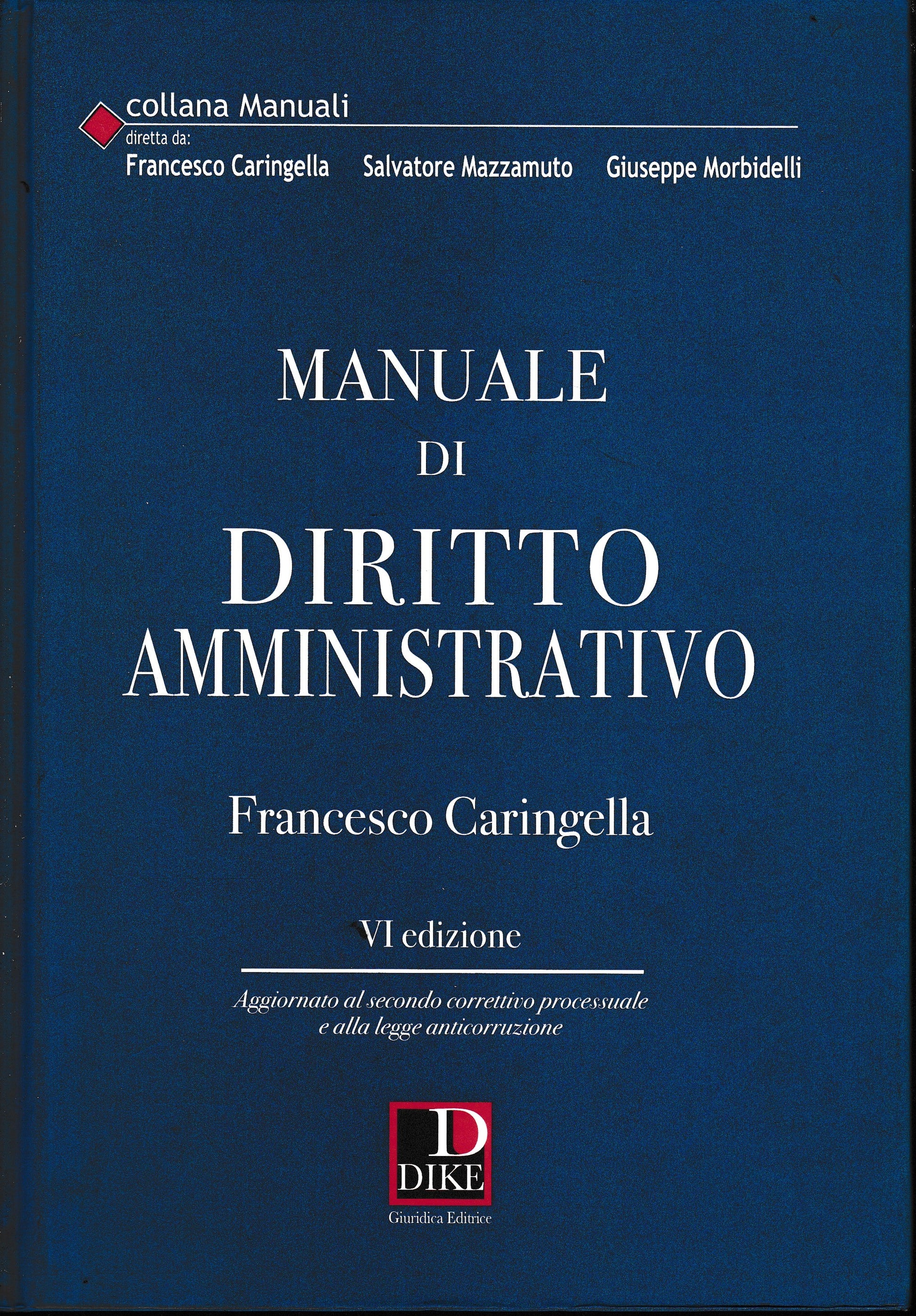 Manuale di diritto amministrativo - copertina