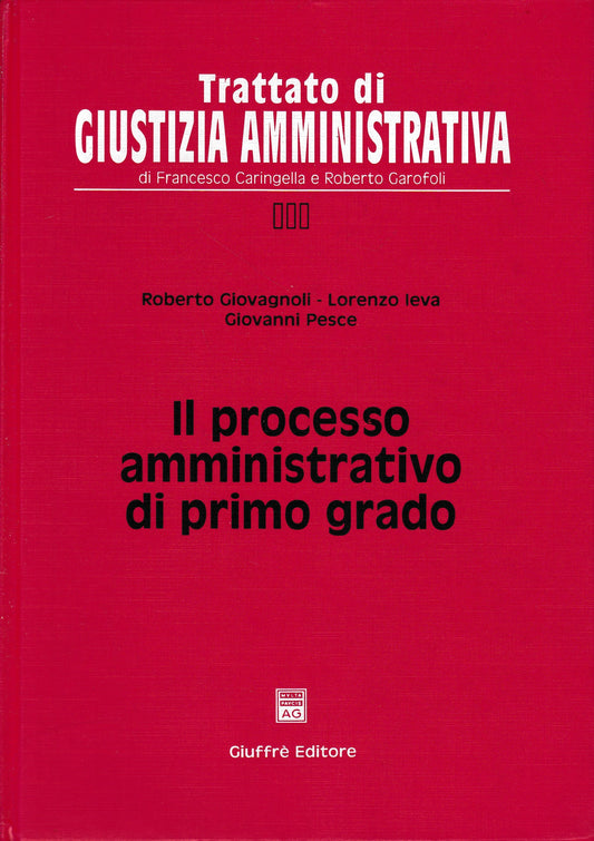 Il processo amministrativo di primo grado. Vol. III° - copertina