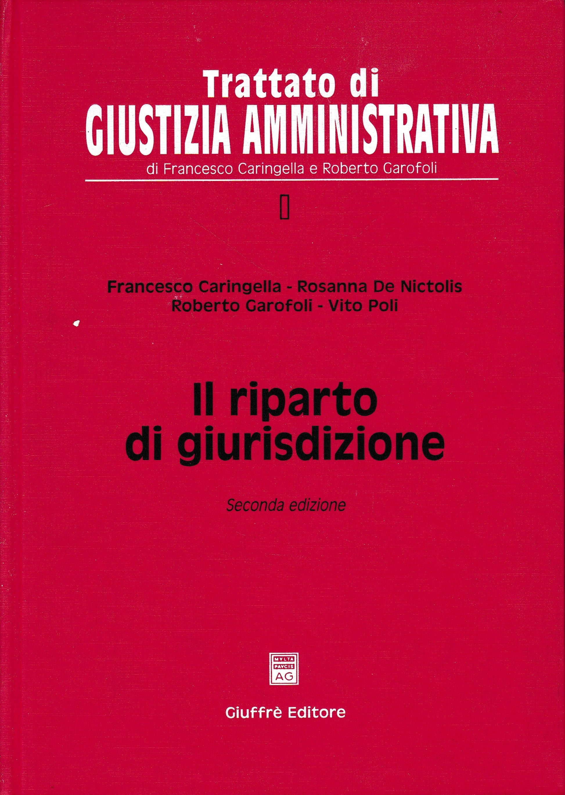 Il riparto di giurisdizione. Volume I° - copertina