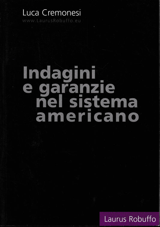 Indagini e garanzie nel sistema americano - copertina