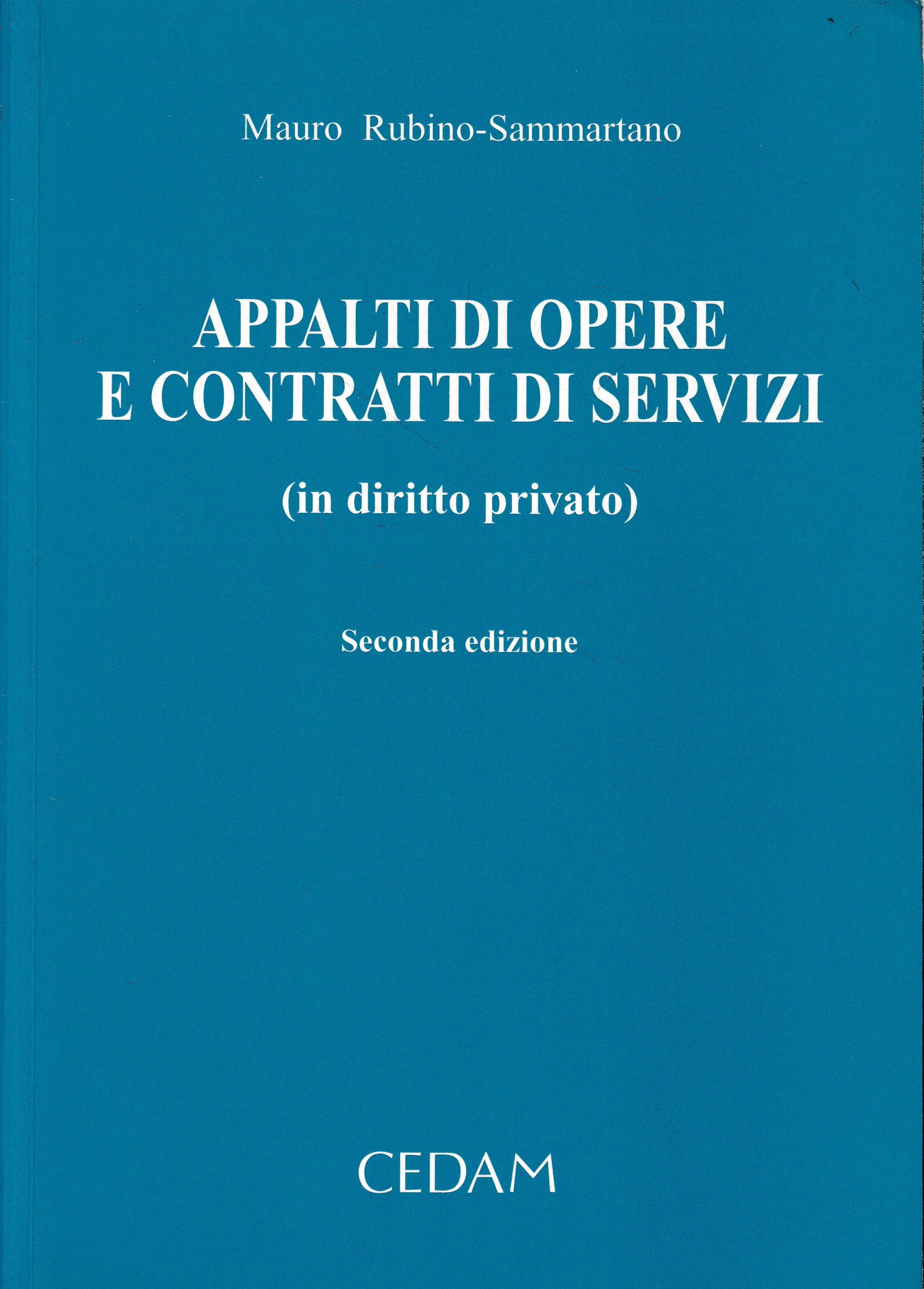 Appalti di opere e contratti di servizi (in diritto privato) - copertina