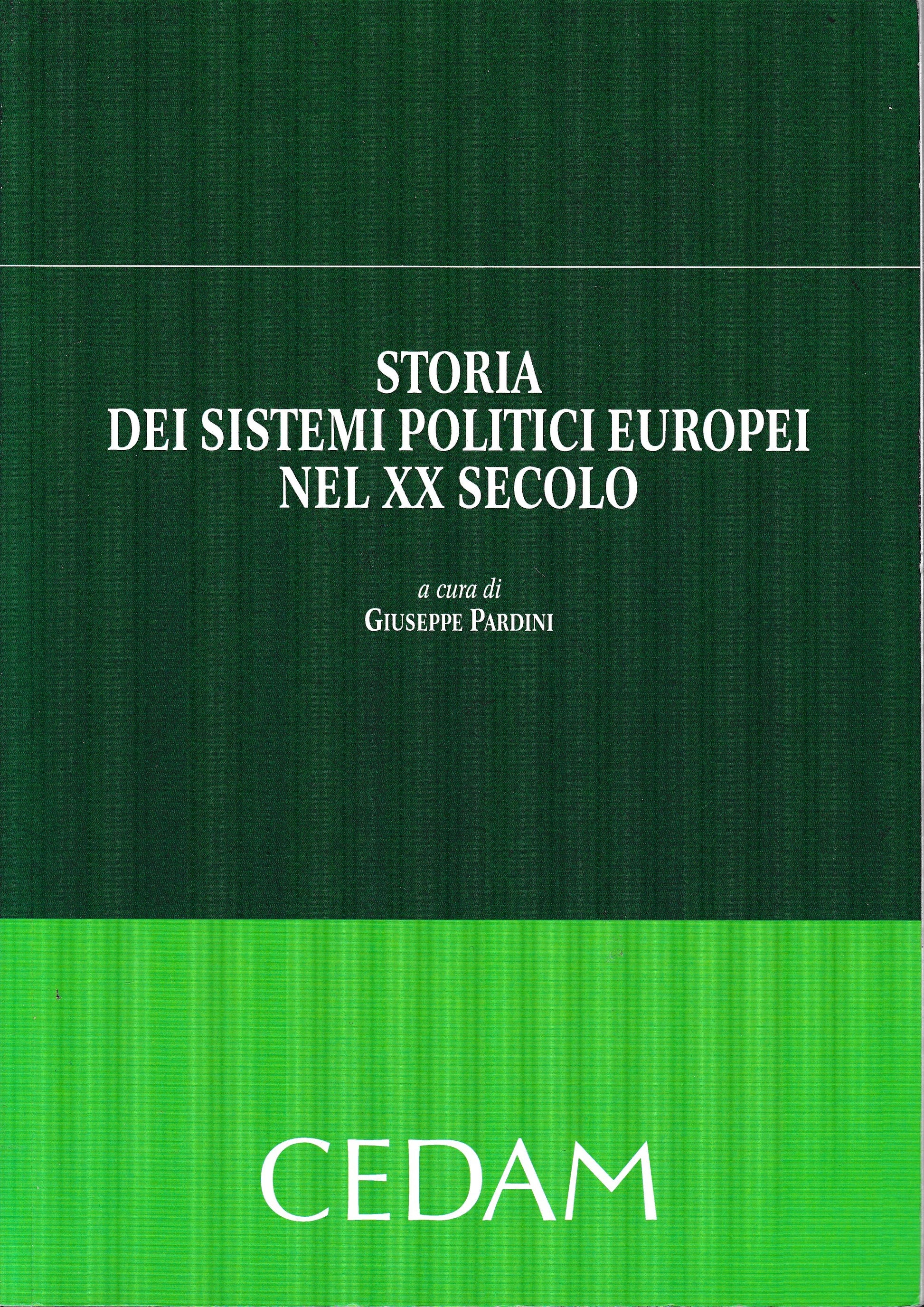 Storia dei sistemi politici europei nel XX secolo - copertina