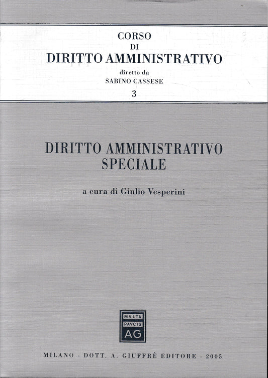 Diritto amministrativo speciale - copertina