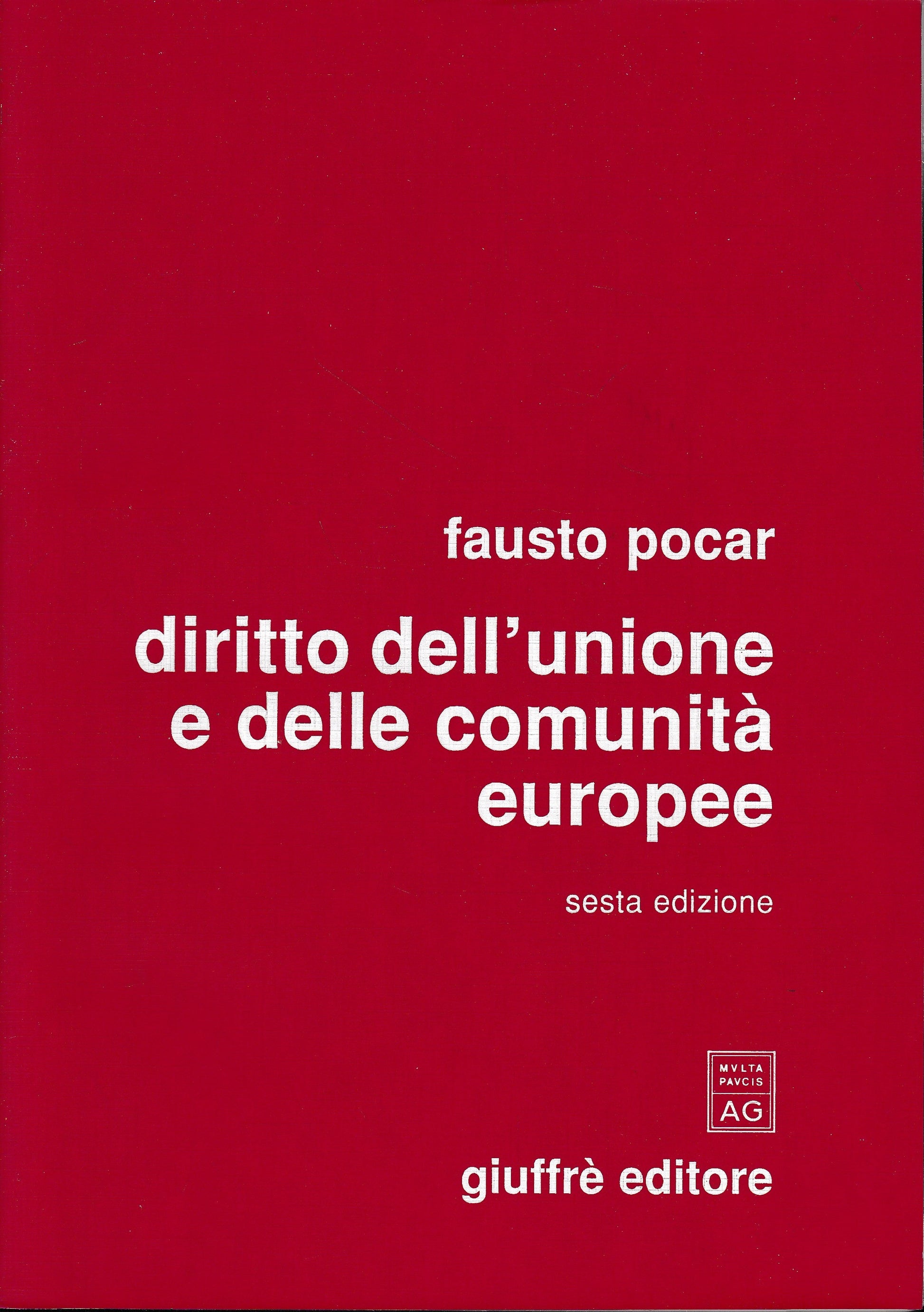 Diritto dell'unione e delle comunità europee - copertina