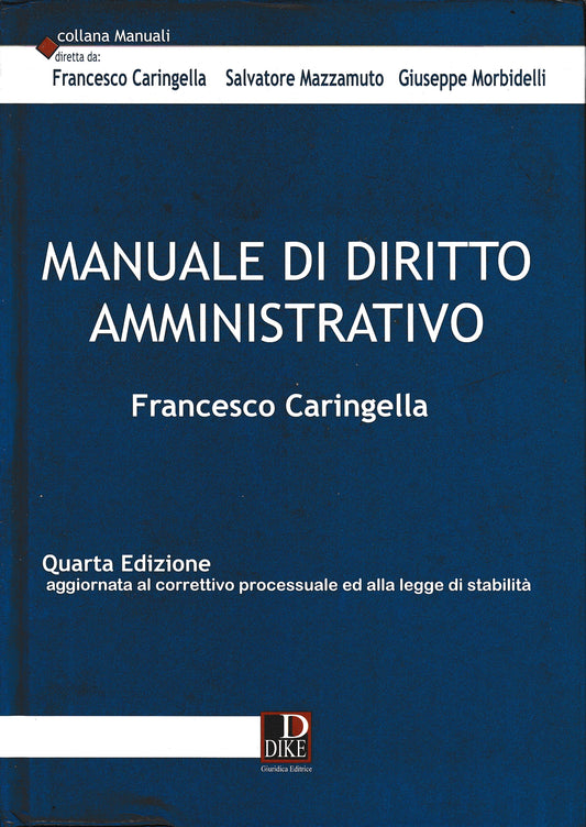 Manuale di diritto amministrativo - copertina