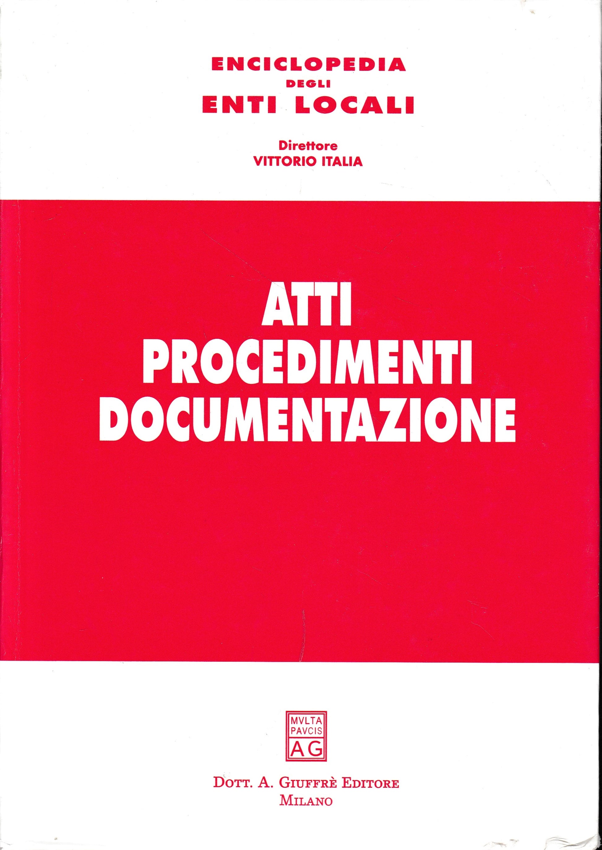 Atti procedimenti documentazione - copertina