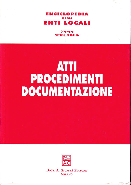 Atti procedimenti documentazione - copertina