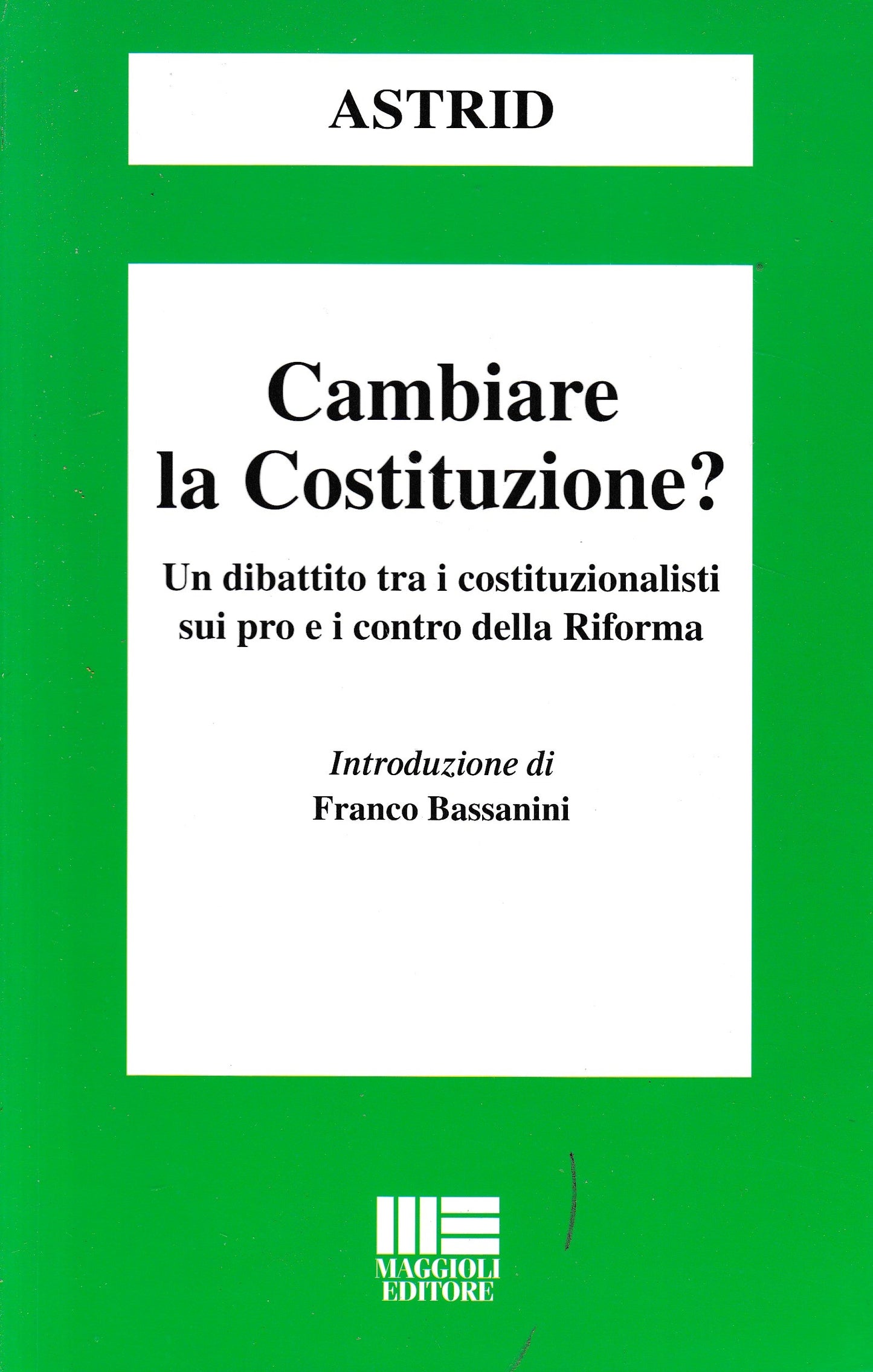 Cambiare la Costituzione? - copertina