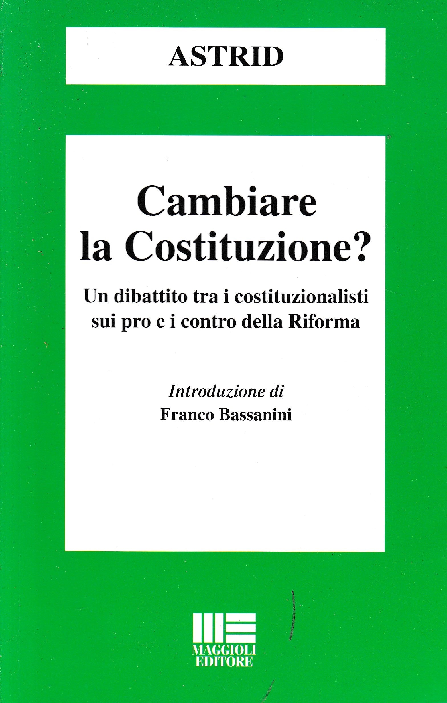 Cambiare la Costituzione? - copertina