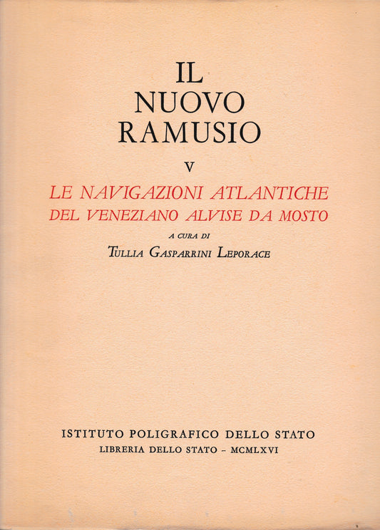 Il Nuovo Ramusio, vol. V. Le navigazioni atlantiche del veneziano Alvise Da Mosto - copertina