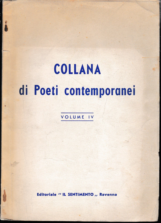 Collana di Poeti contemporanei, volume IV - copertina