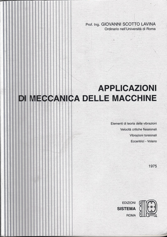 Applicazioni di meccanica delle macchine - copertina
