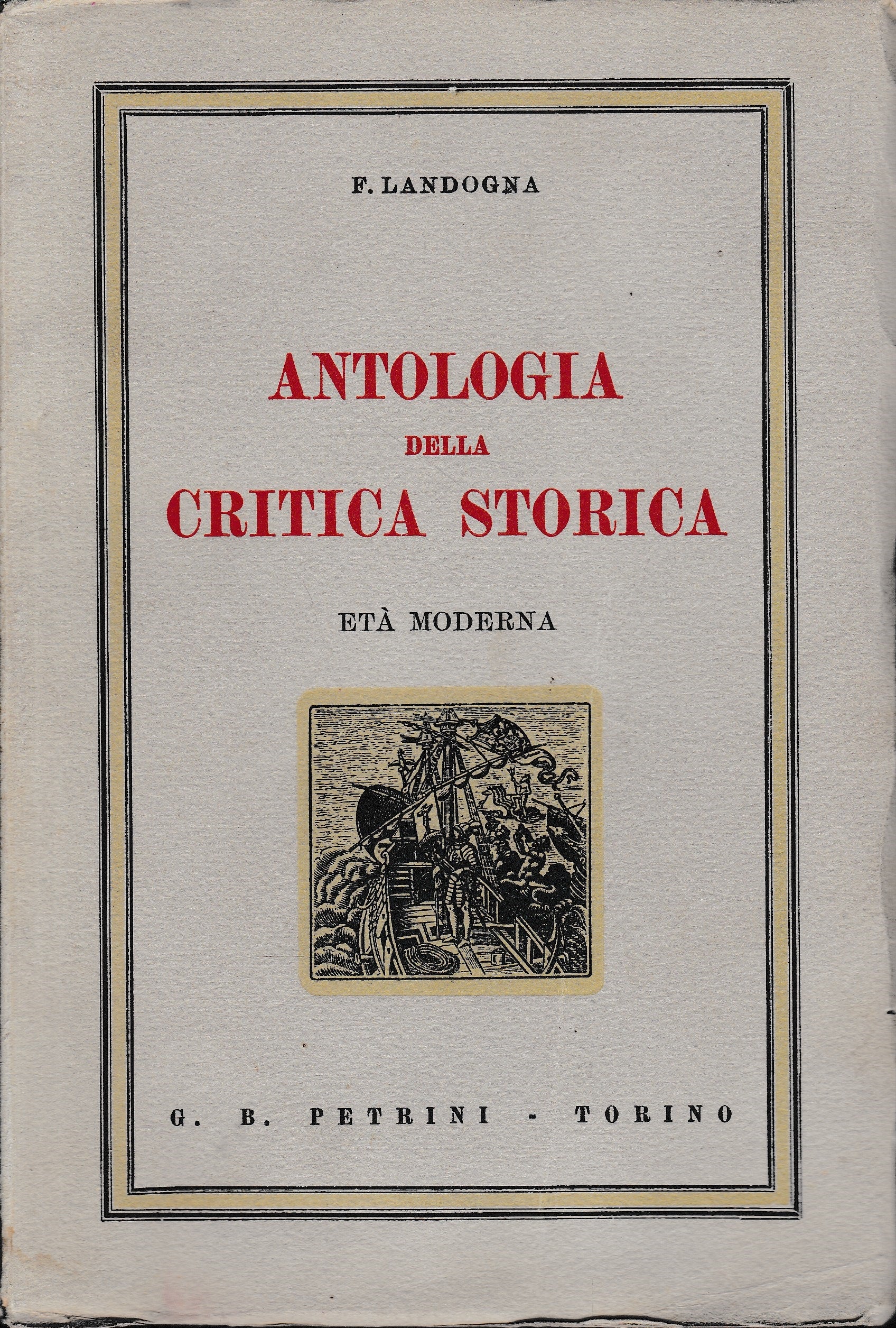 Antologia della critica storica. Età moderna - copertina