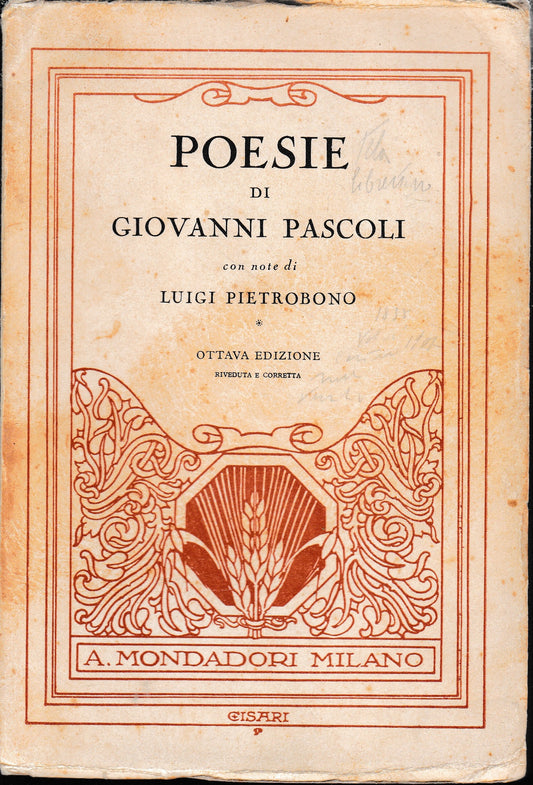Poesie di Giovanni Pascoli - copertina