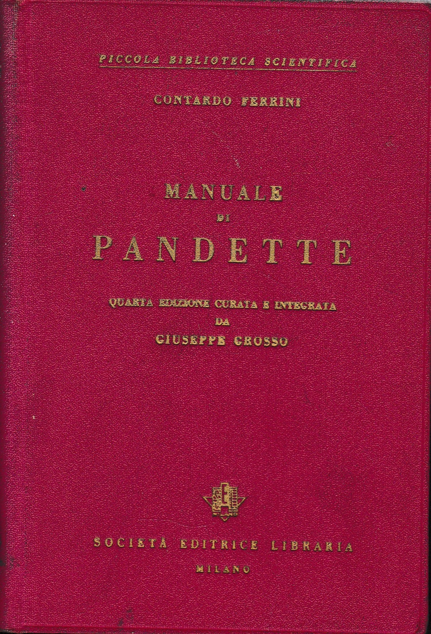 Manuale di Pandette - copertina