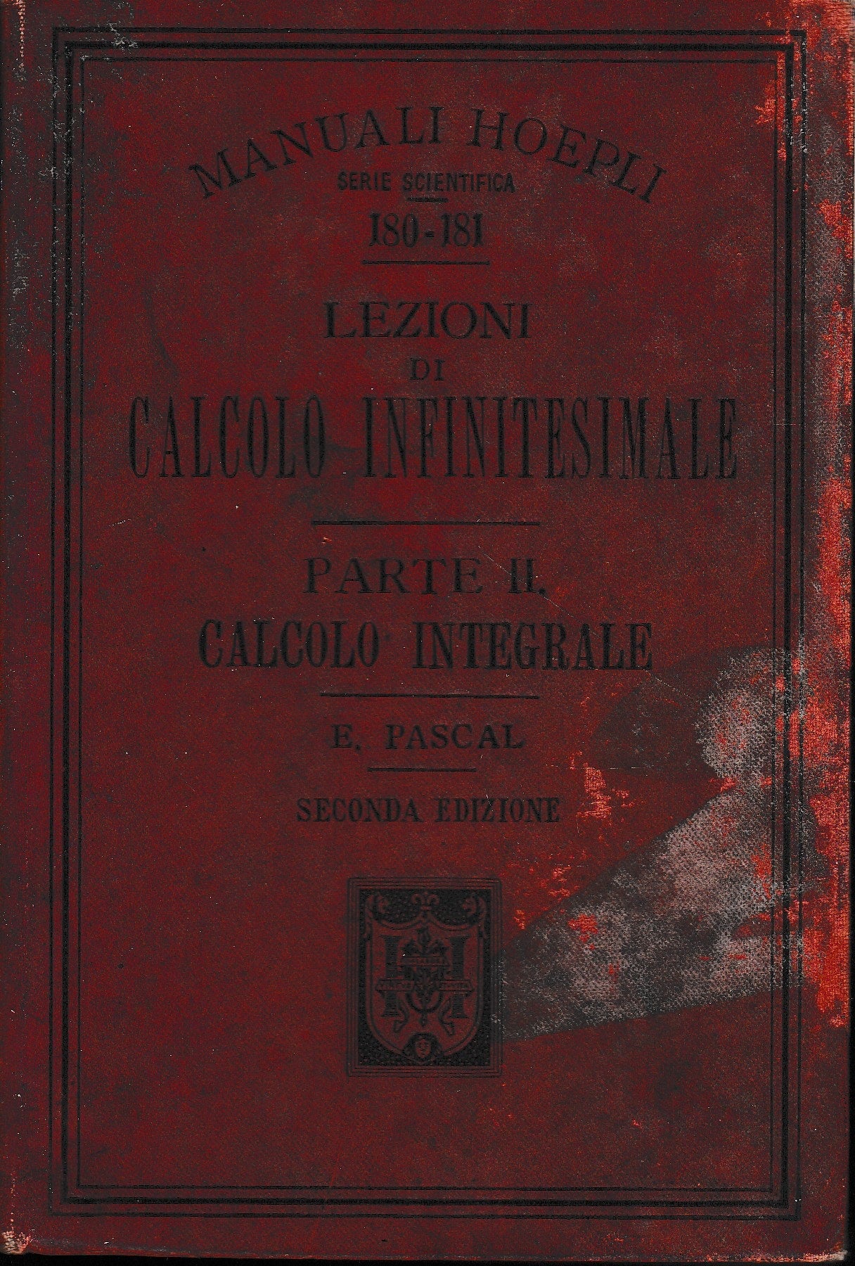 Lezioni di calcolo infinitesimale. Parte II, calcolo integrale - copertina
