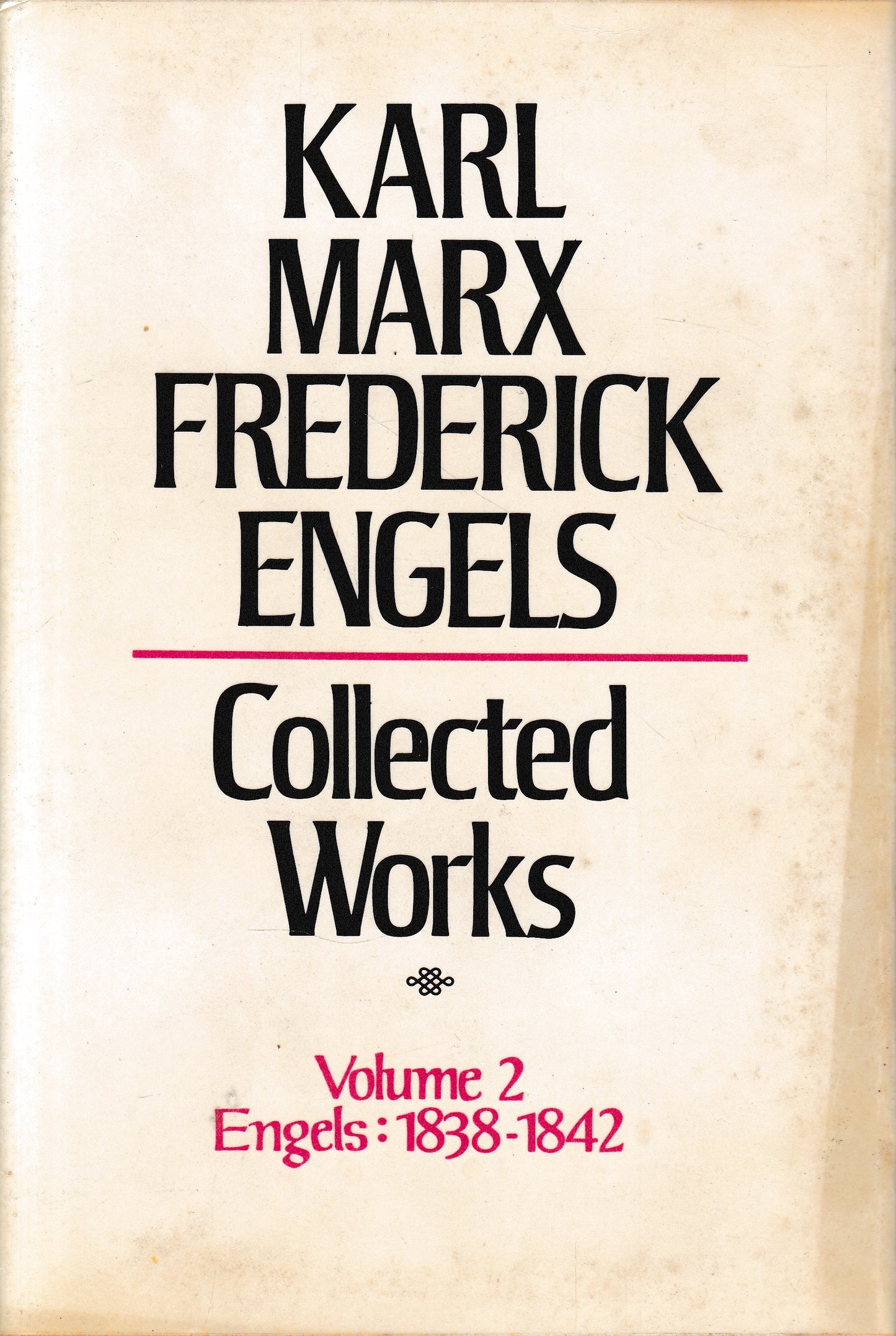 Collected Works, volume 2. Engels: 1838-1842 - copertina