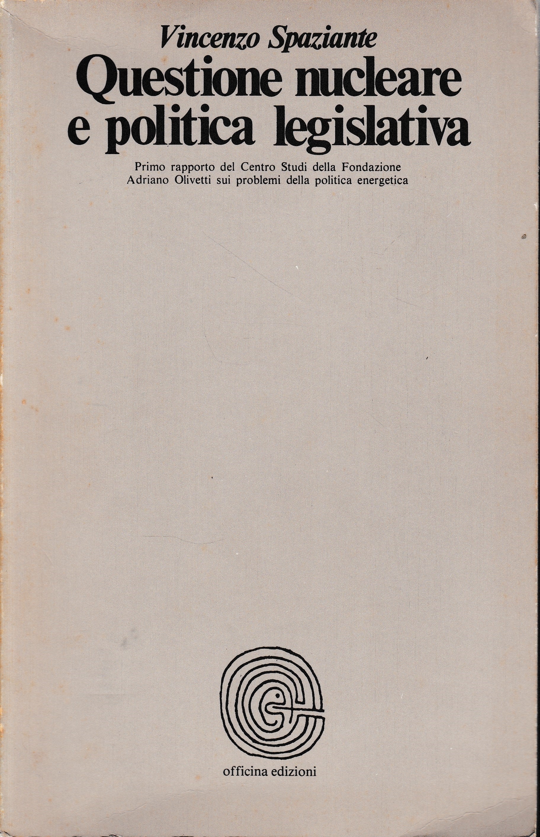 Questione nucleare e politica legislativa - copertina