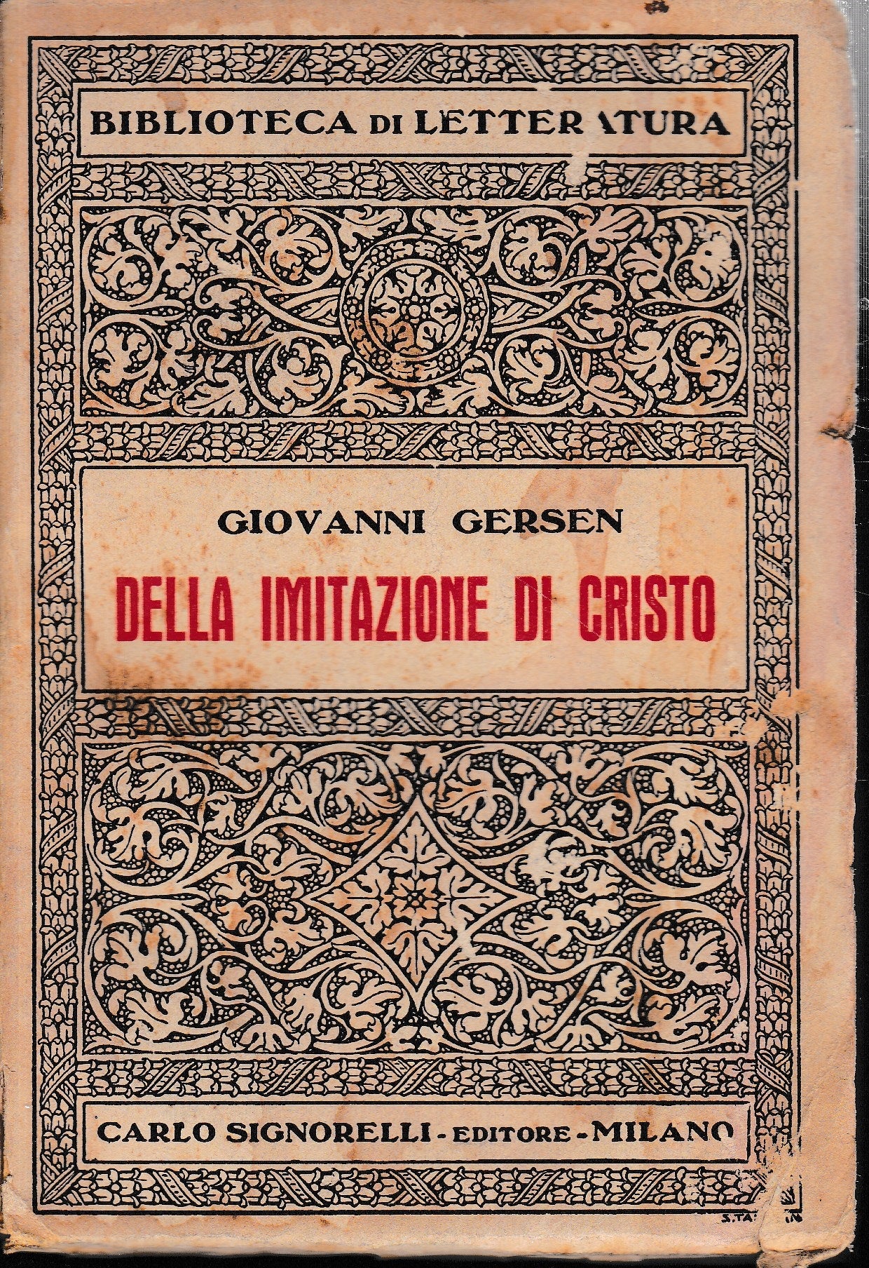 Della imitazione di Cristo - copertina