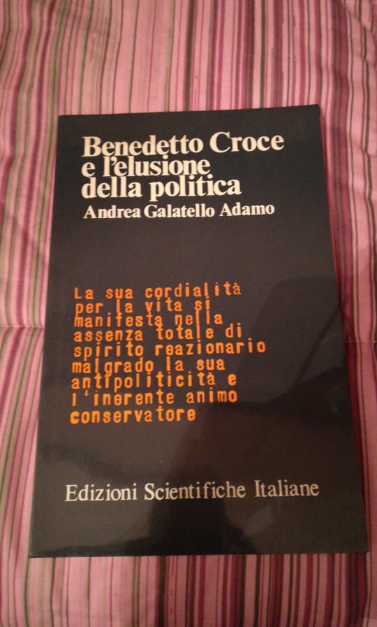 benedetto croce e l'elusione della politica - copertina