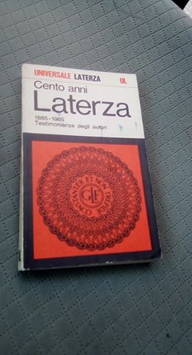 cento anni laterza 1885-1985 - copertina
