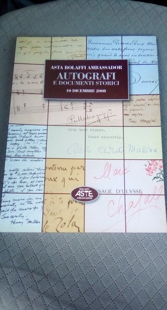 autografi e documenti storici 10 dicembre 2008 - copertina
