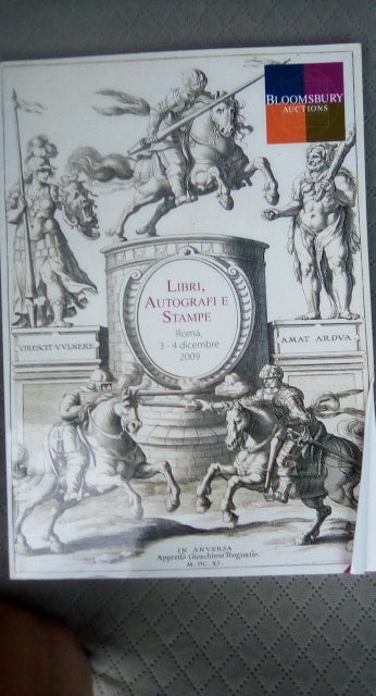 libri autografi e stampe roma 3-4 dicembre 2009 - copertina