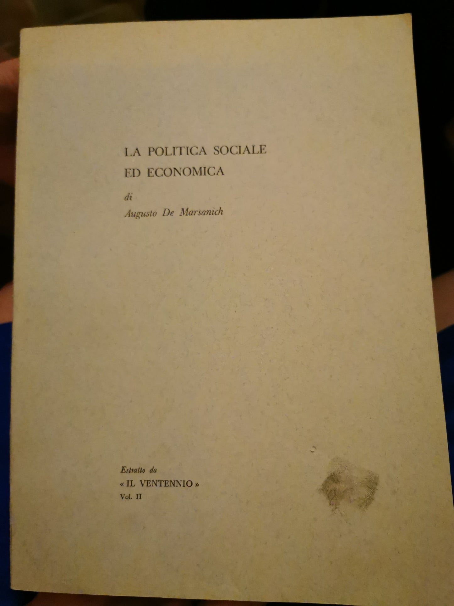 La Politica Sociale e Economica - copertina