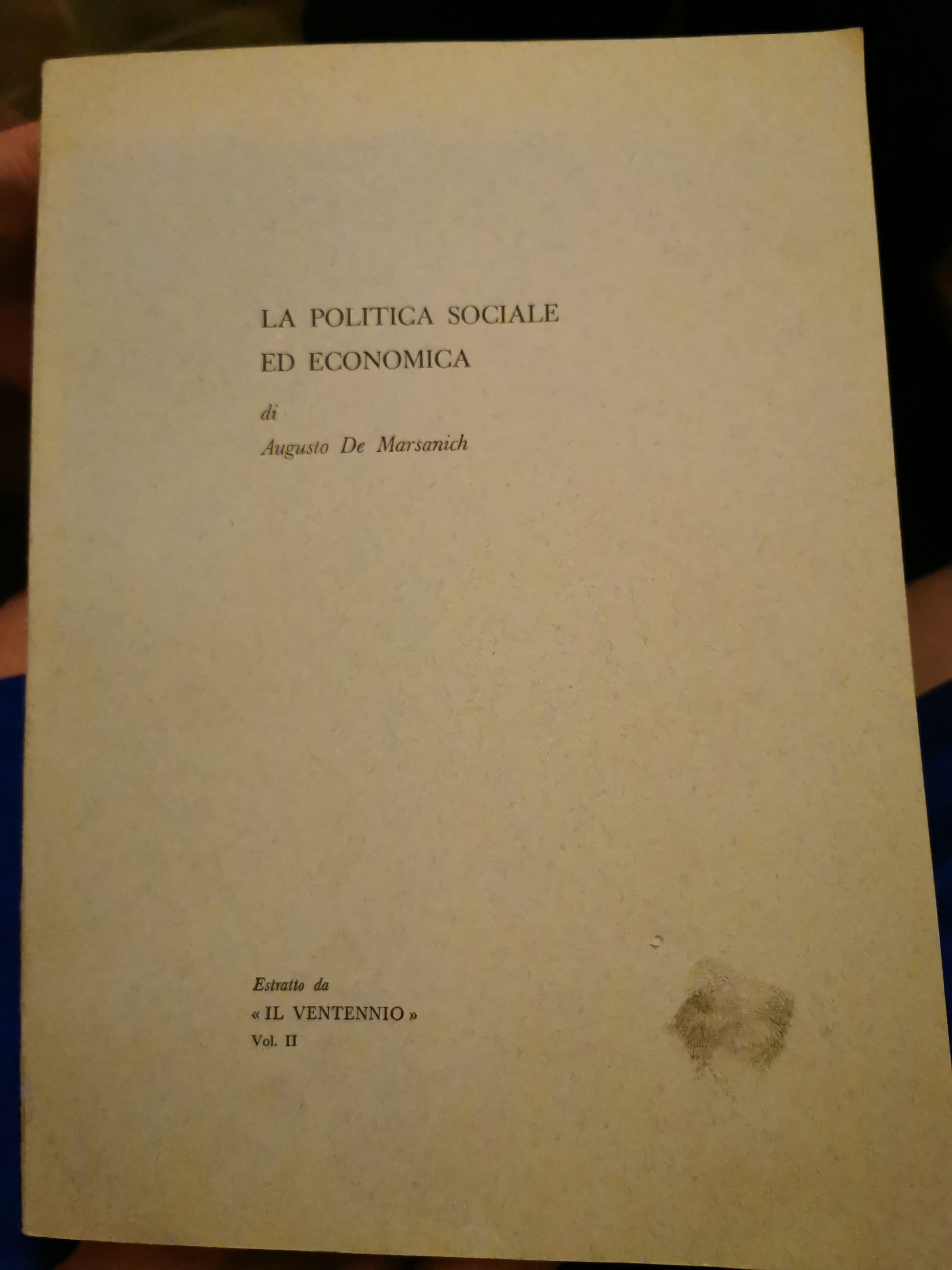 La Politica Sociale e Economica - copertina