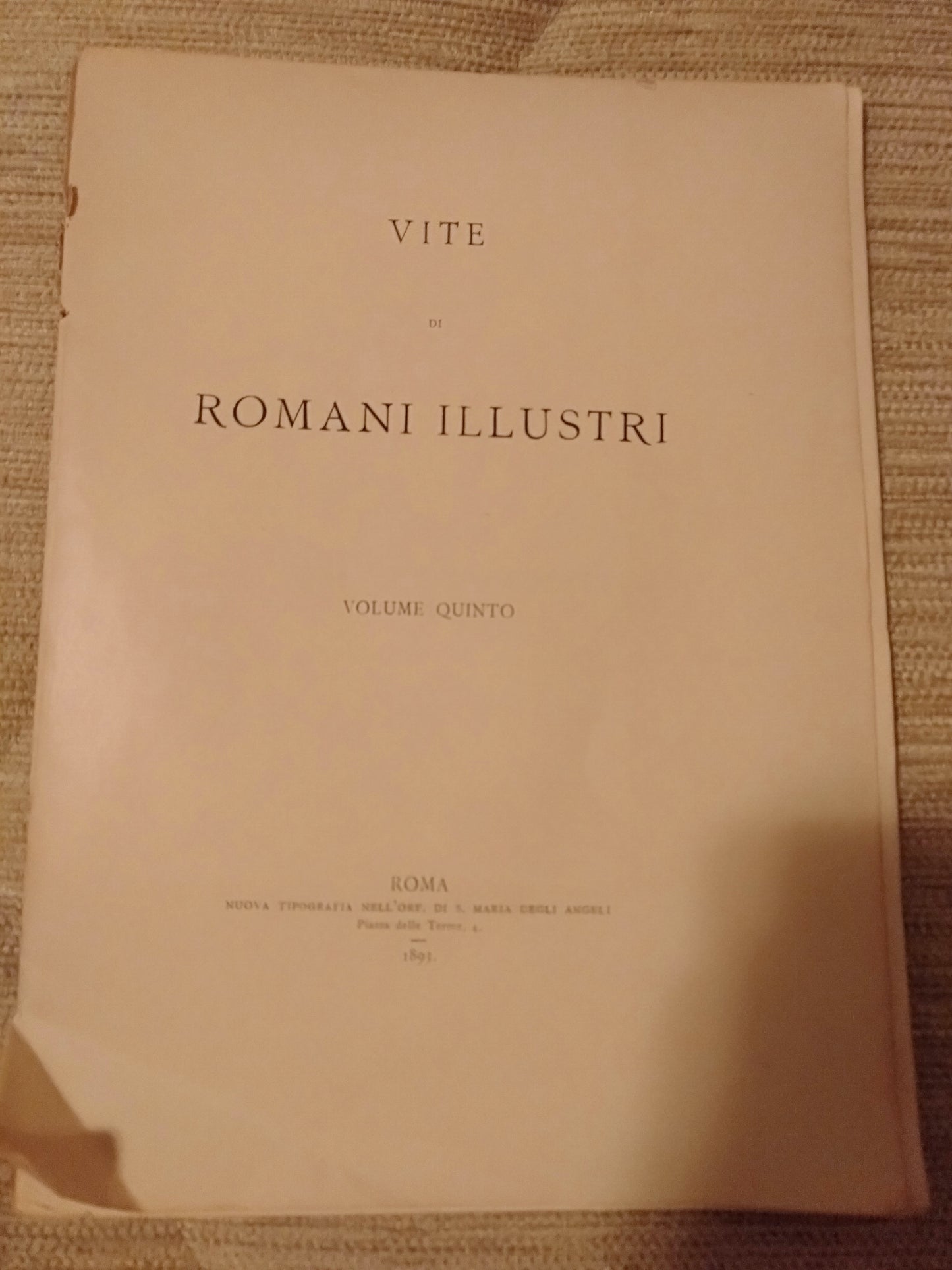 Vite di romani illustri - copertina