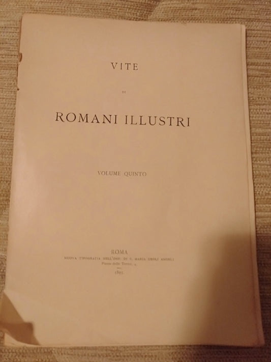 Vite di romani illustri - copertina
