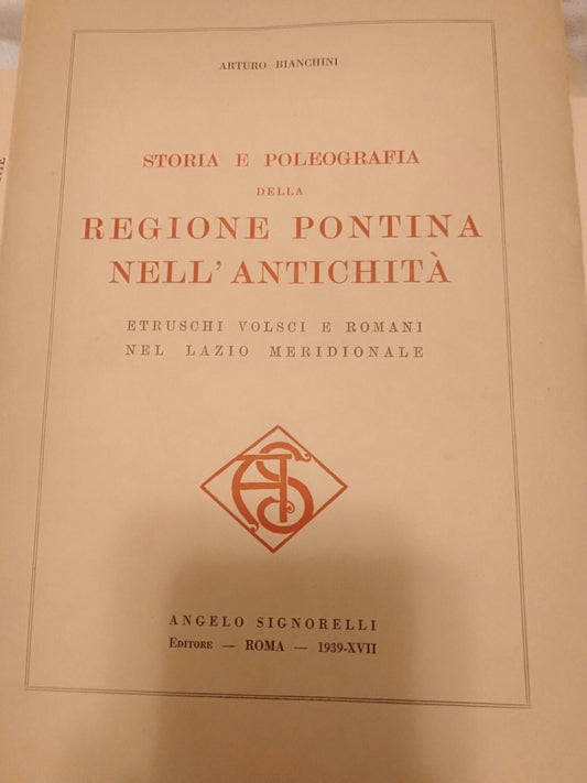 Storia e poleografia della regione pontina nell' antichità Etruschi Volsci e romani nel Lazio meridionale - copertina