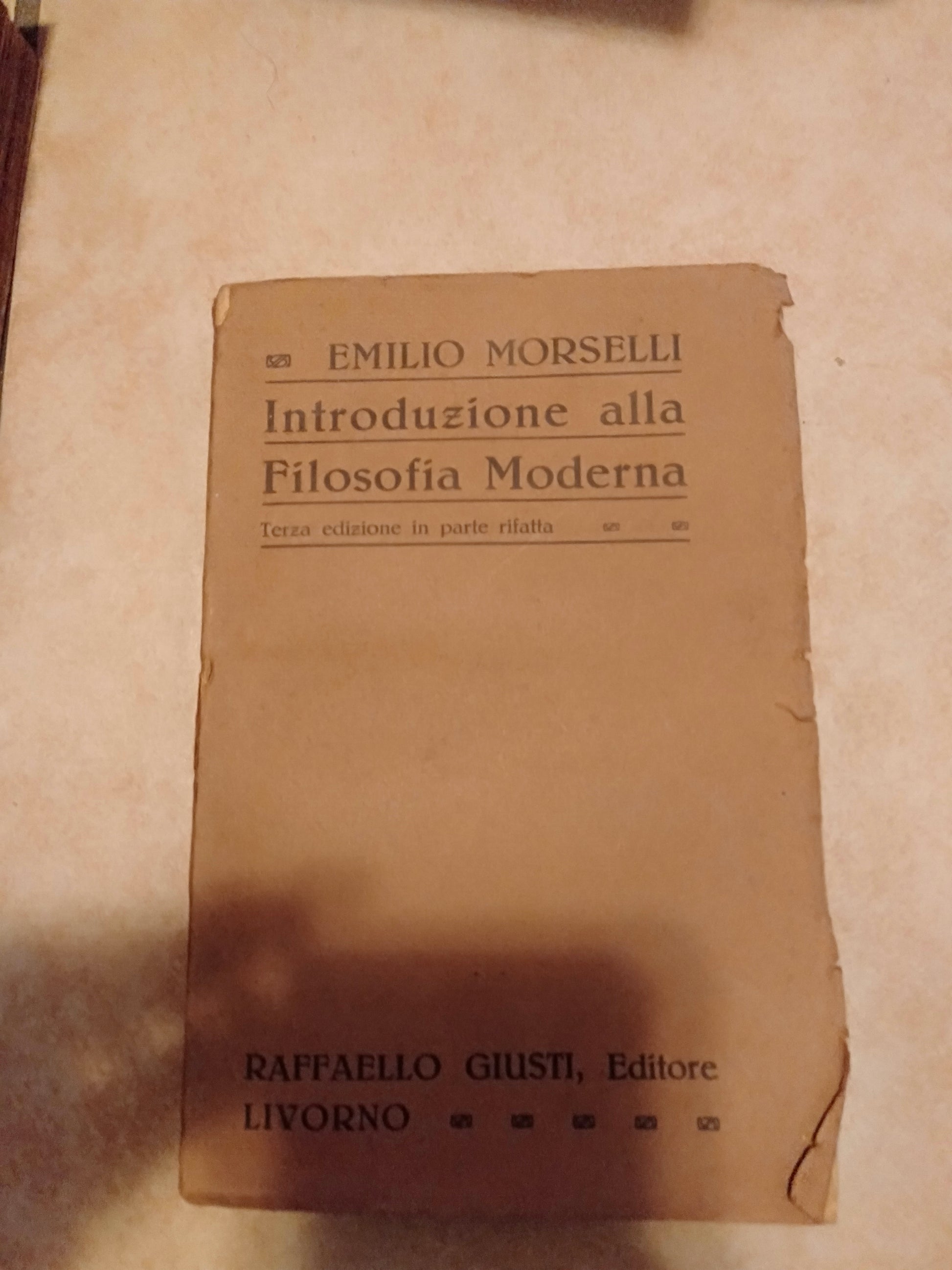 Introduzione alla filosofia moderna - copertina
