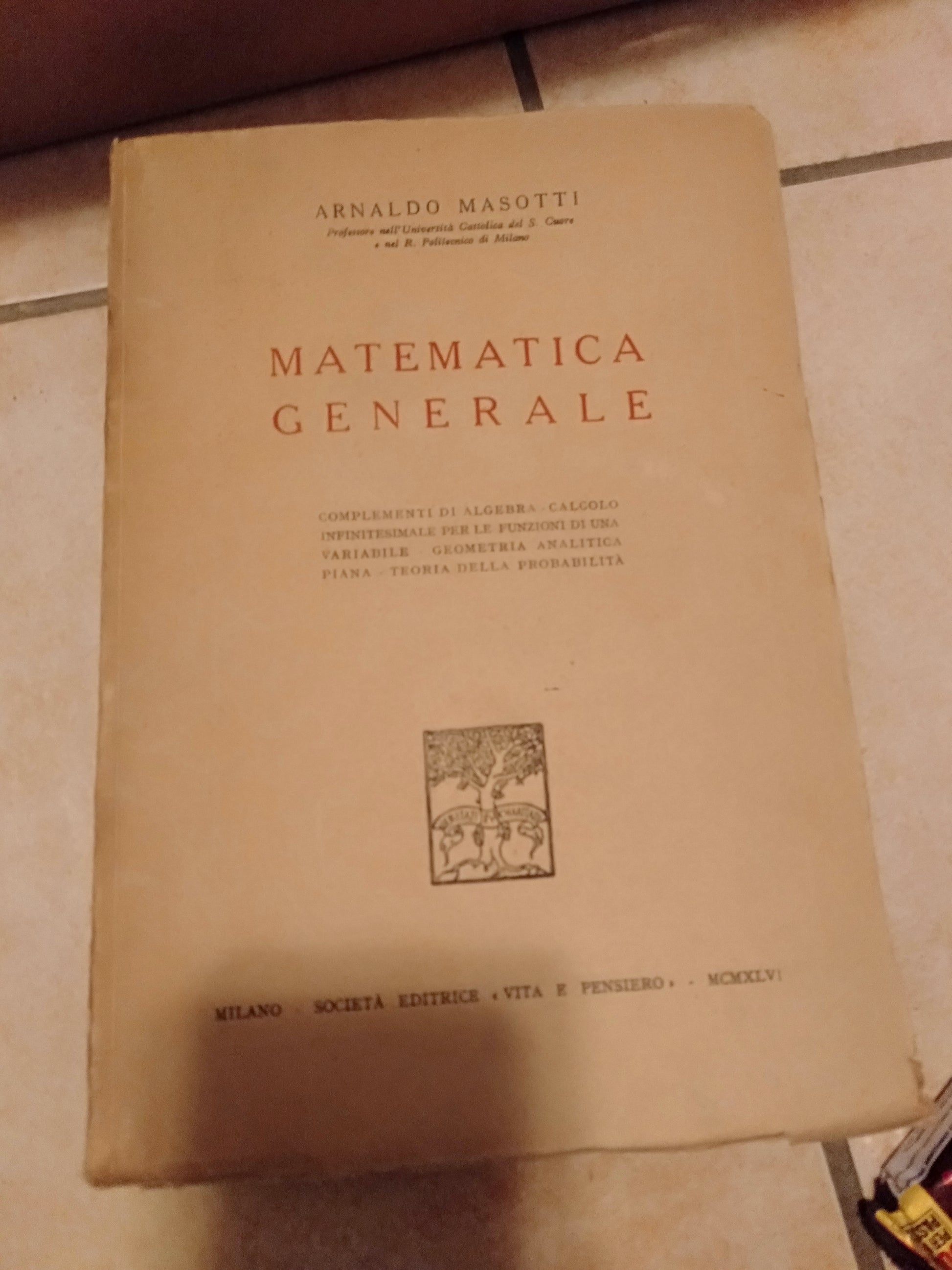Matematica generale complementi di - copertina