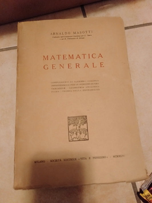 Matematica generale complementi di - copertina